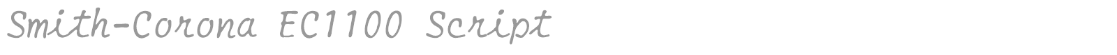 Smith-Corona EC1100 font preview